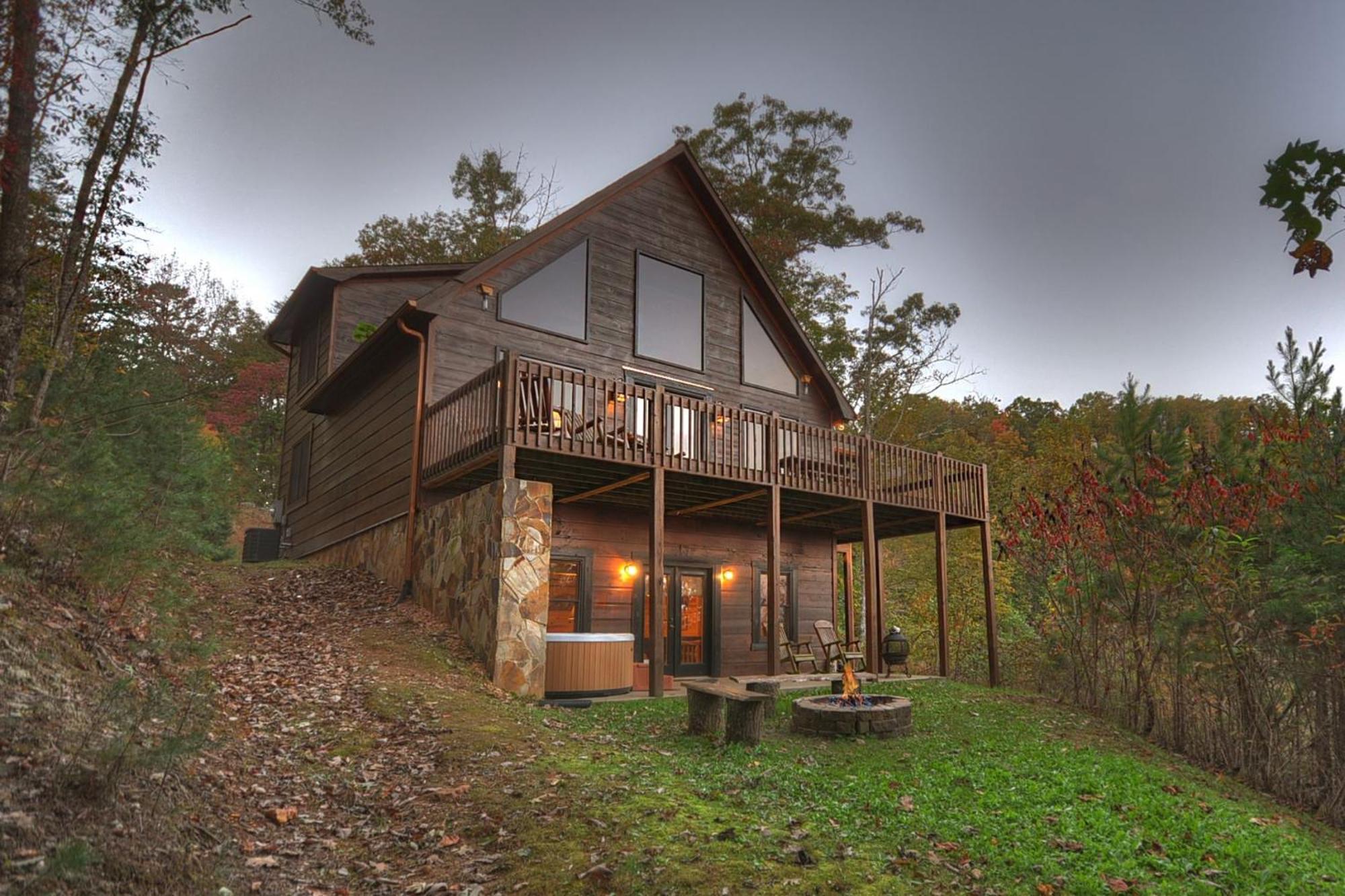 The View Sweeping Mountain Views Gas Fireplace Game Room Hot Tub Blue Ridge Exterior photo